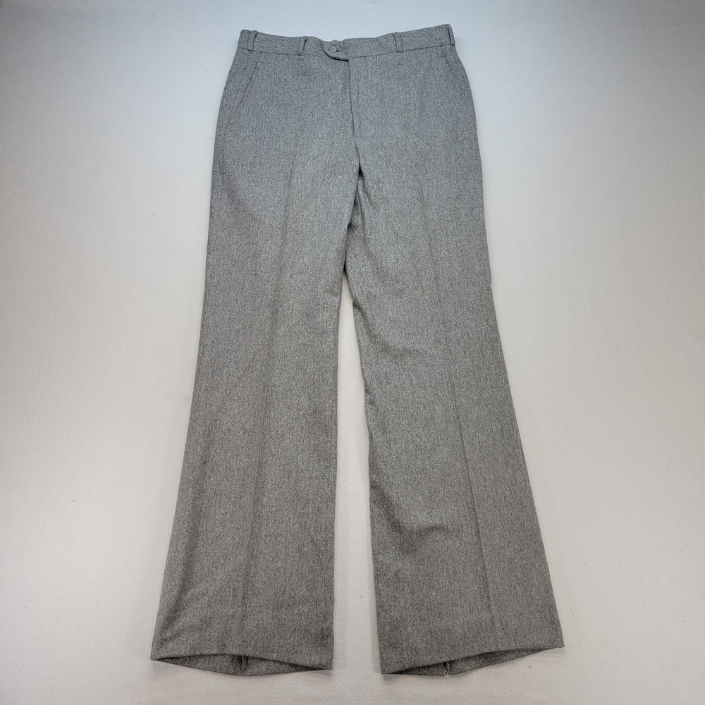 Pierre Cardin Trousers Mens 32x35 Gray Vintage Boutique Line Straight Leg Pants
